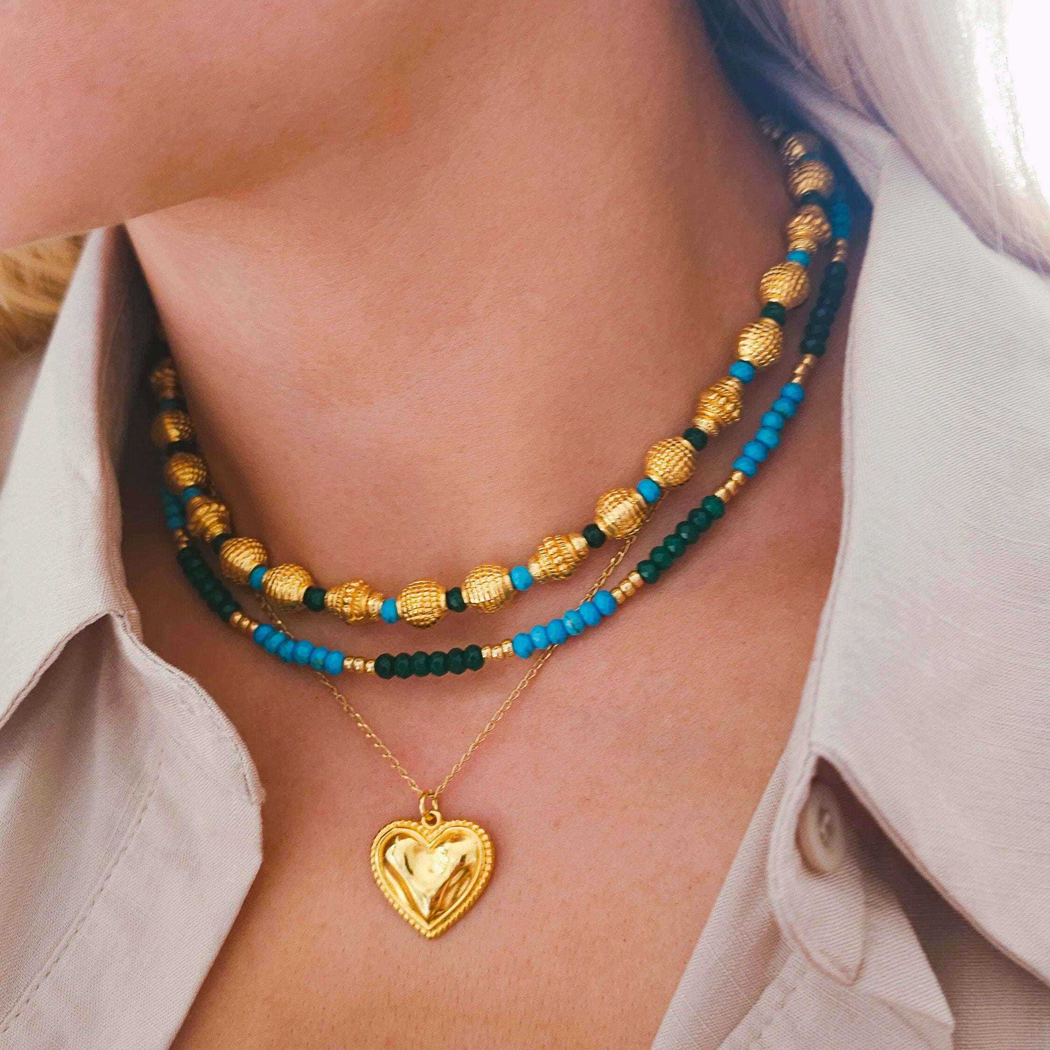 Large Coeur pendant necklace