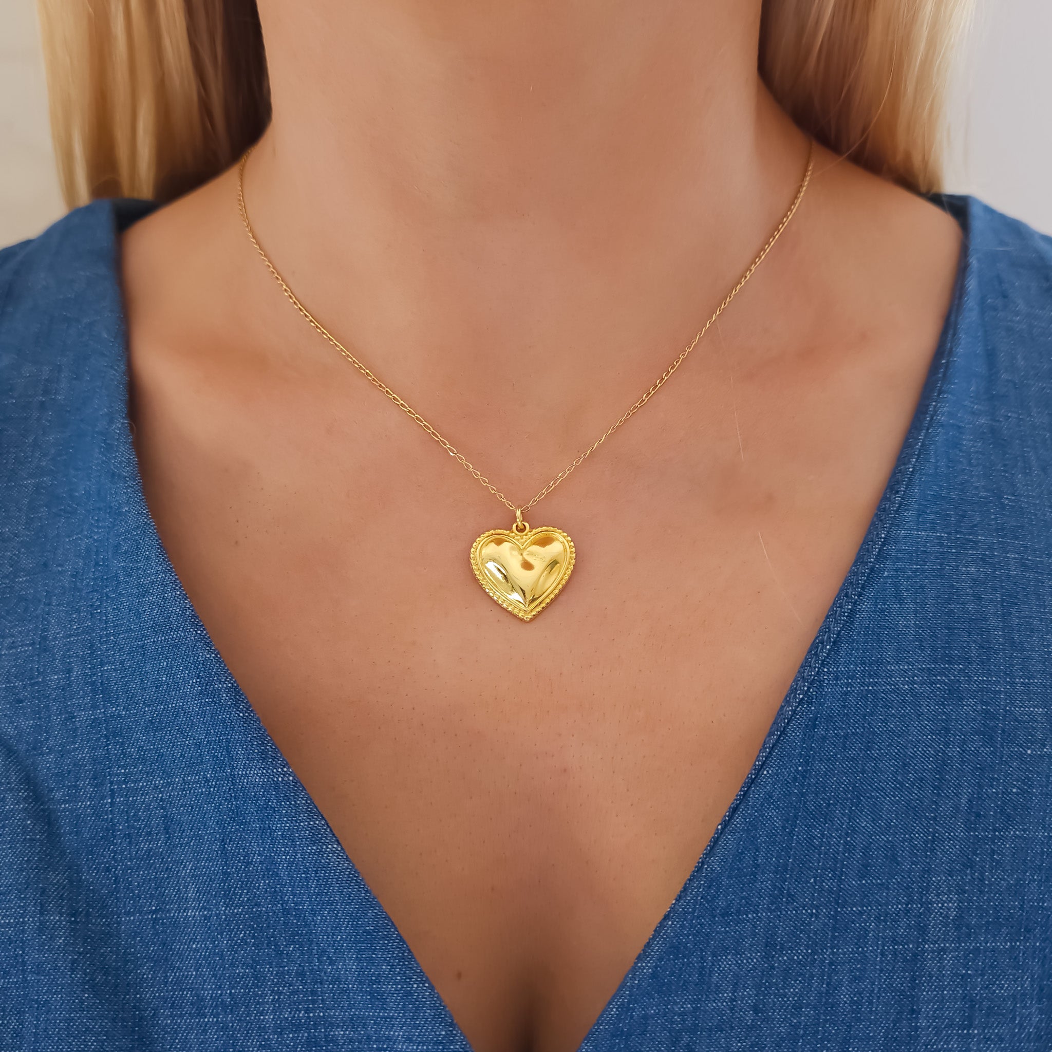 Large Coeur pendant necklace