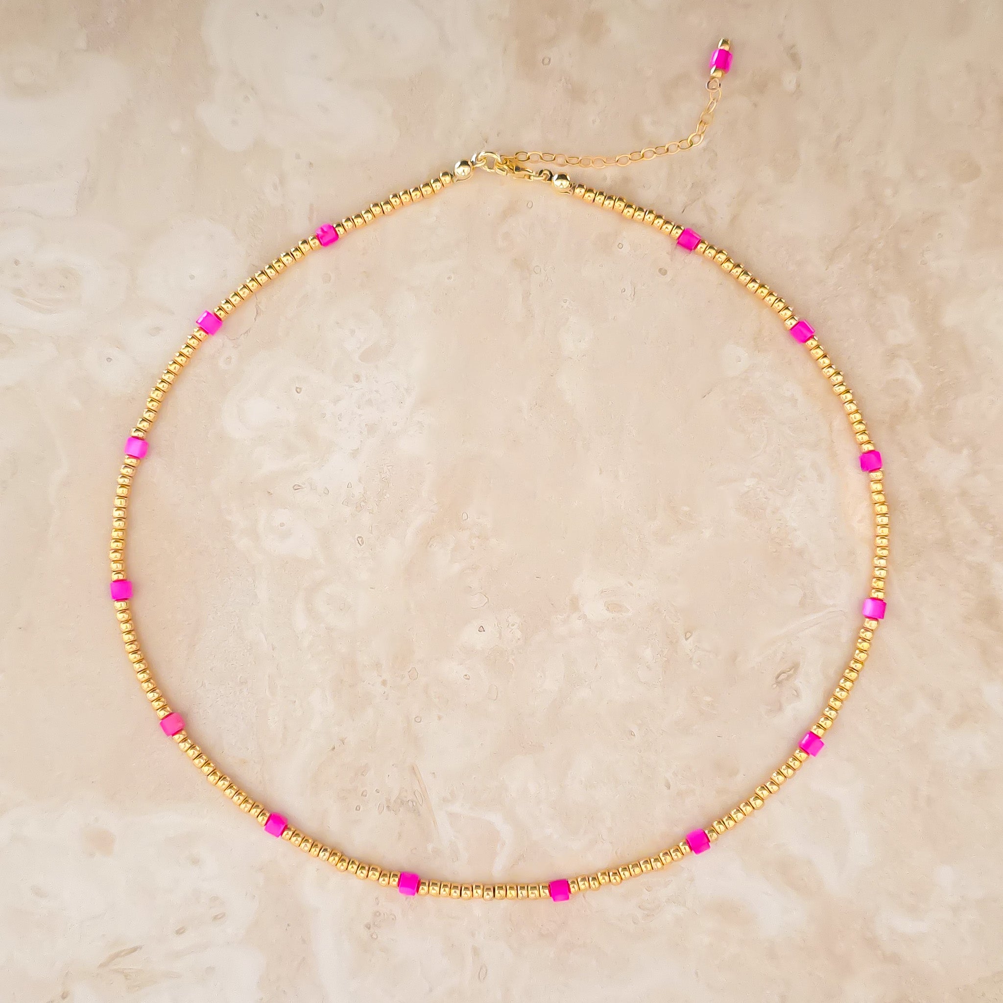 Carina necklace Hot Pink
