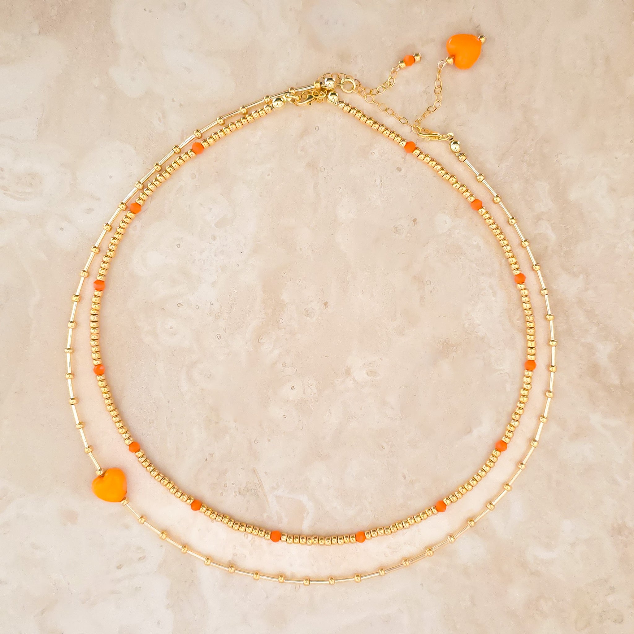 Mila necklace set Orange