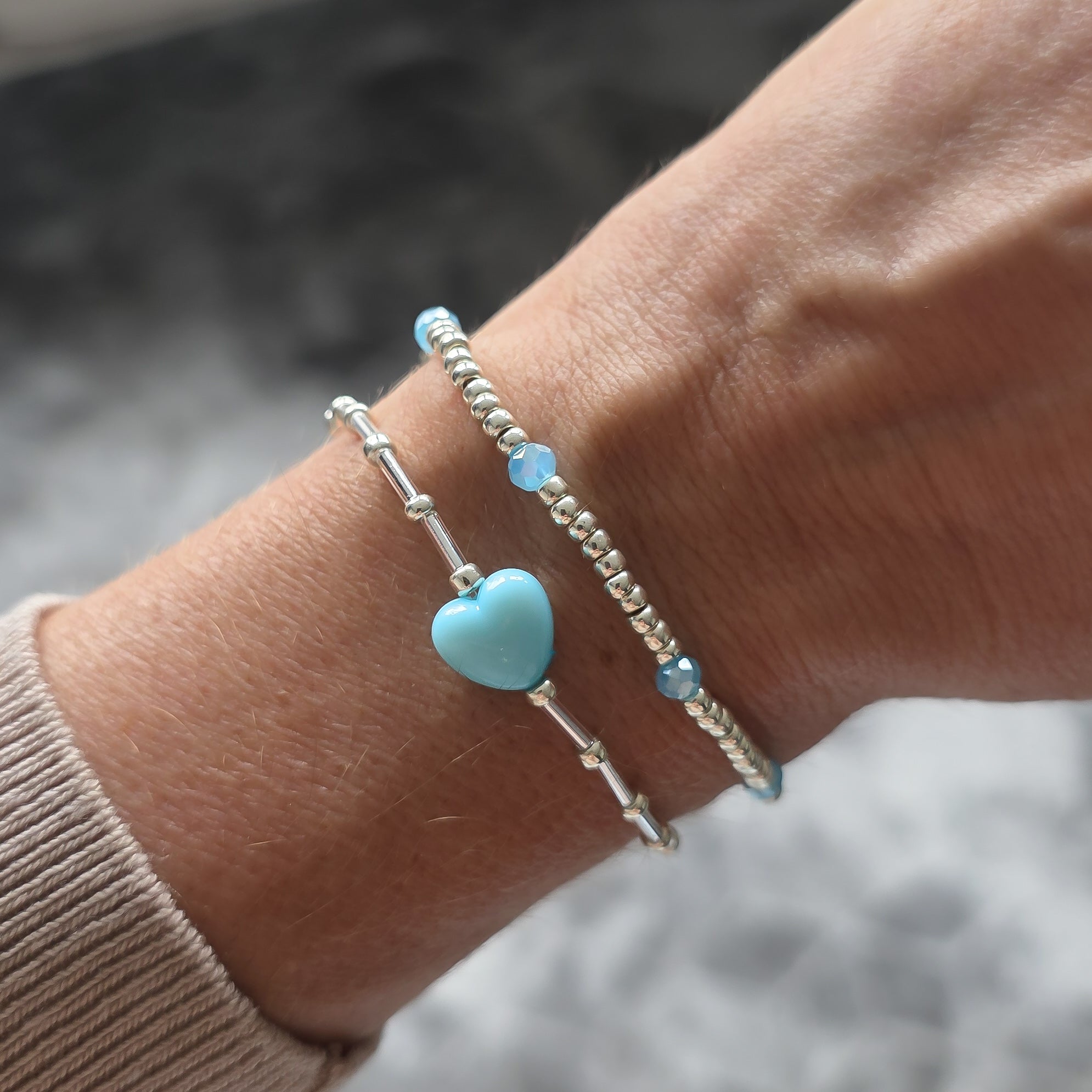Mila Blue set Silver