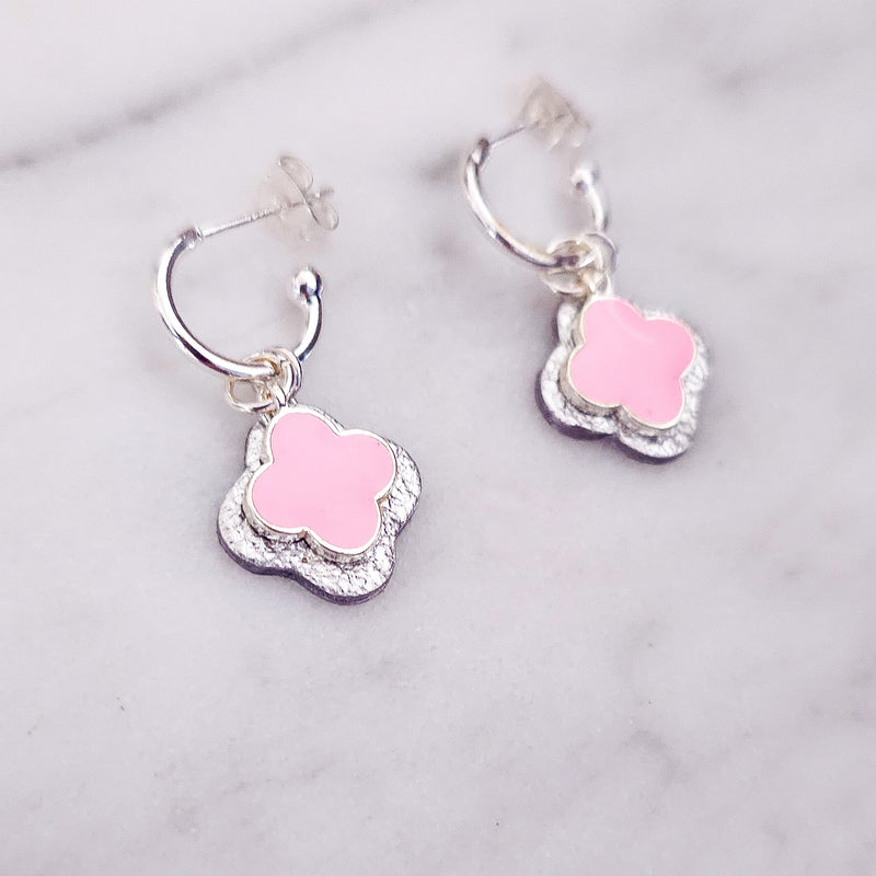 Clover silver pink