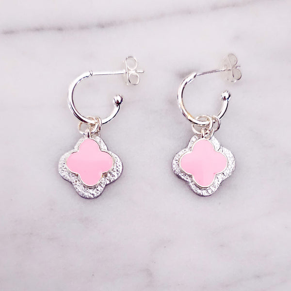 Clover silver pink