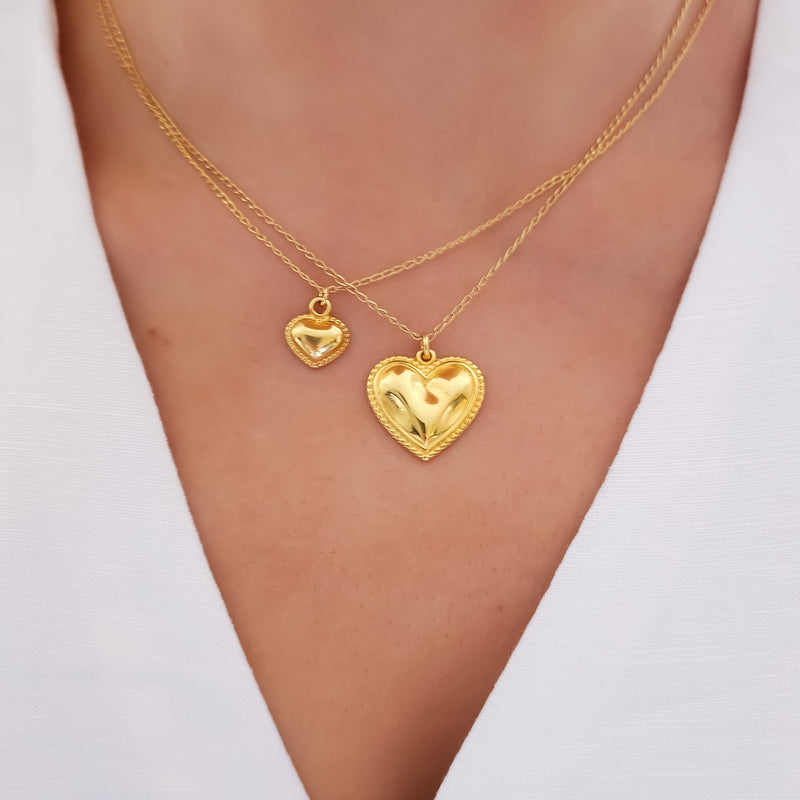 Large Coeur pendant necklace