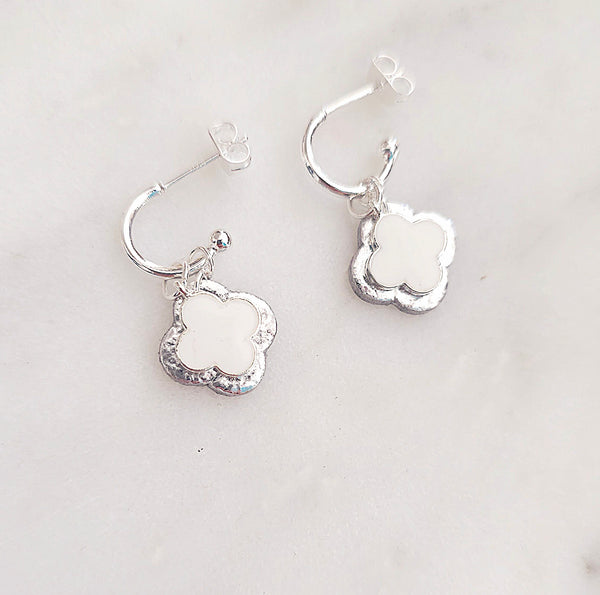Clover silver and white