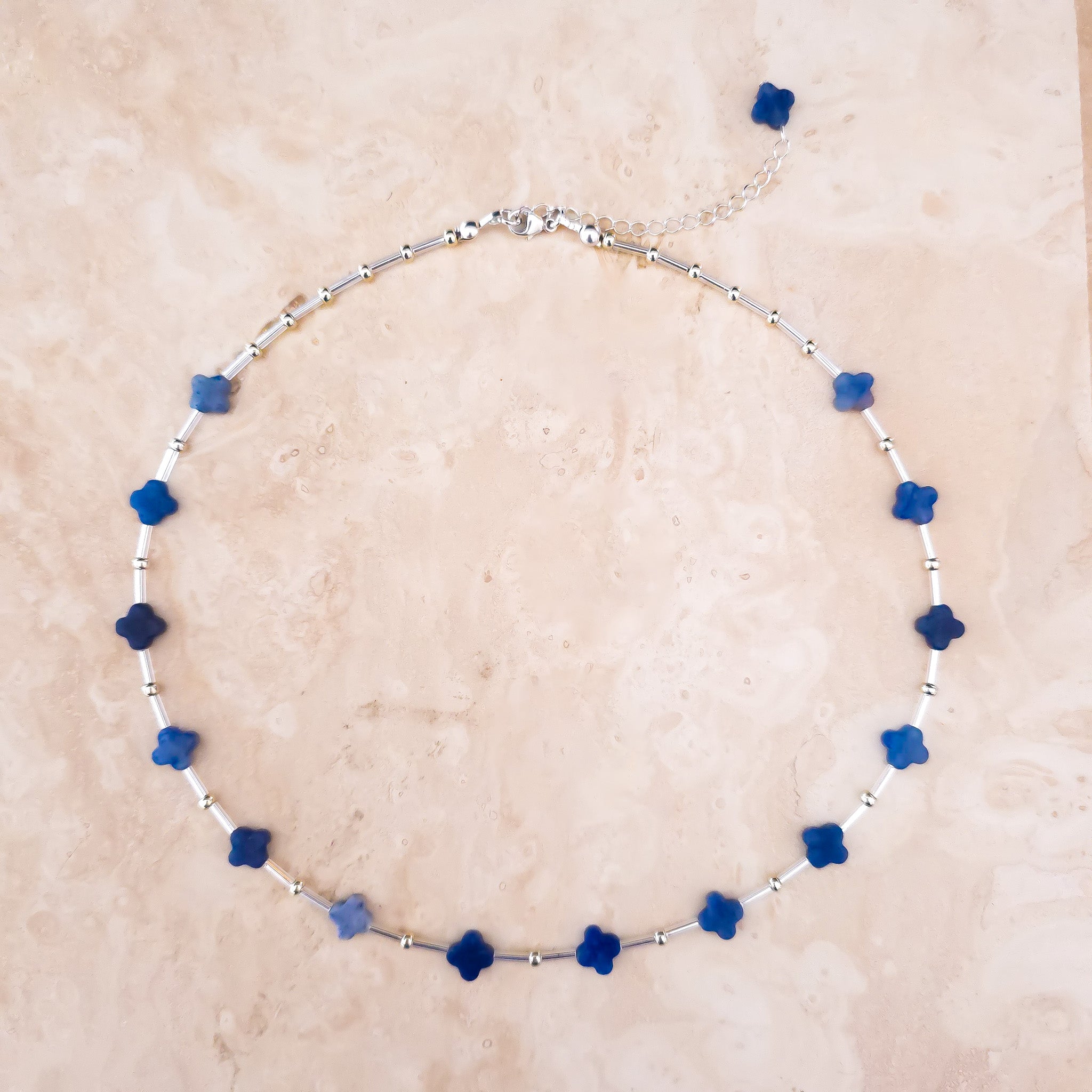 Ora blue silver necklace