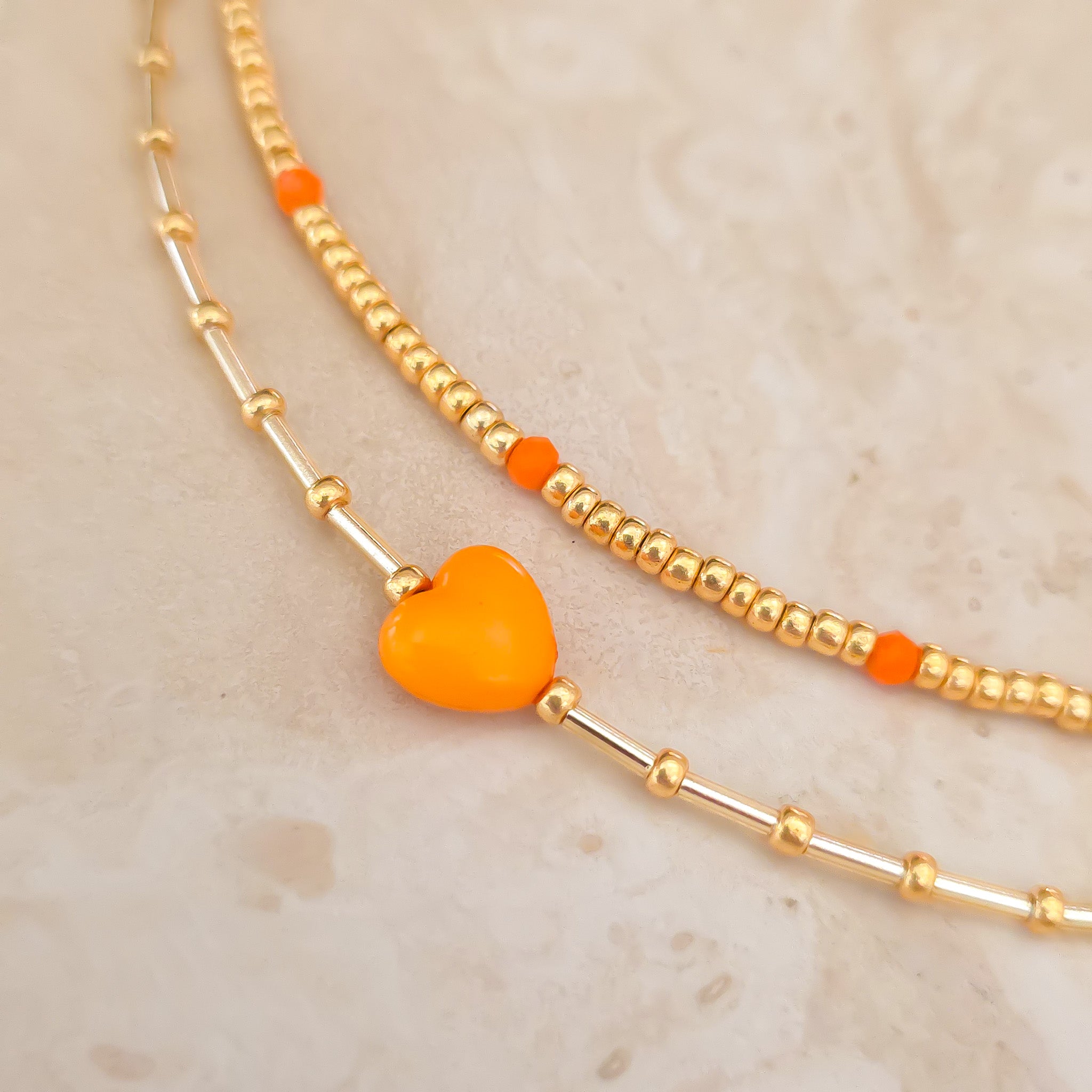 Mila necklace set Orange