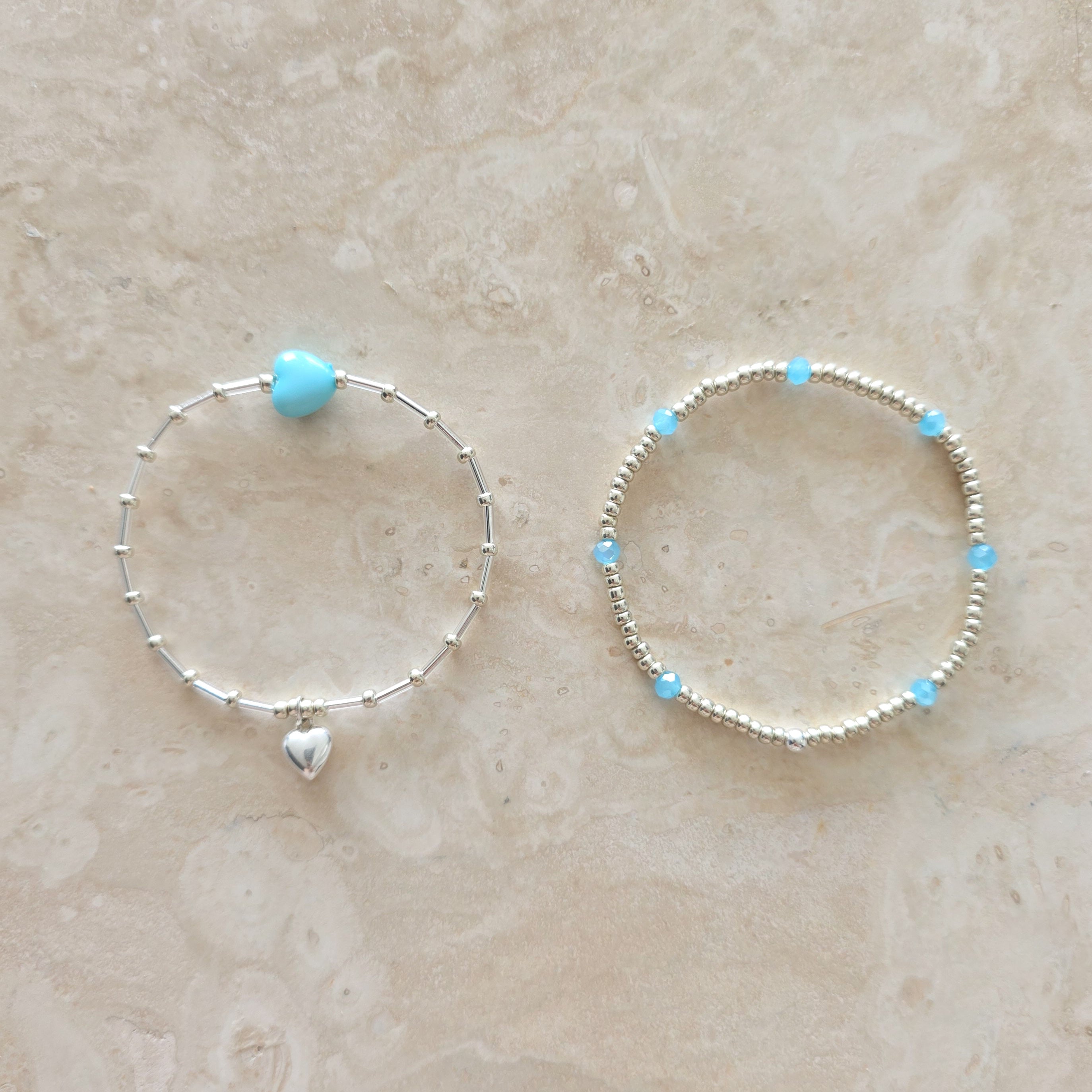 Mila Blue set Silver