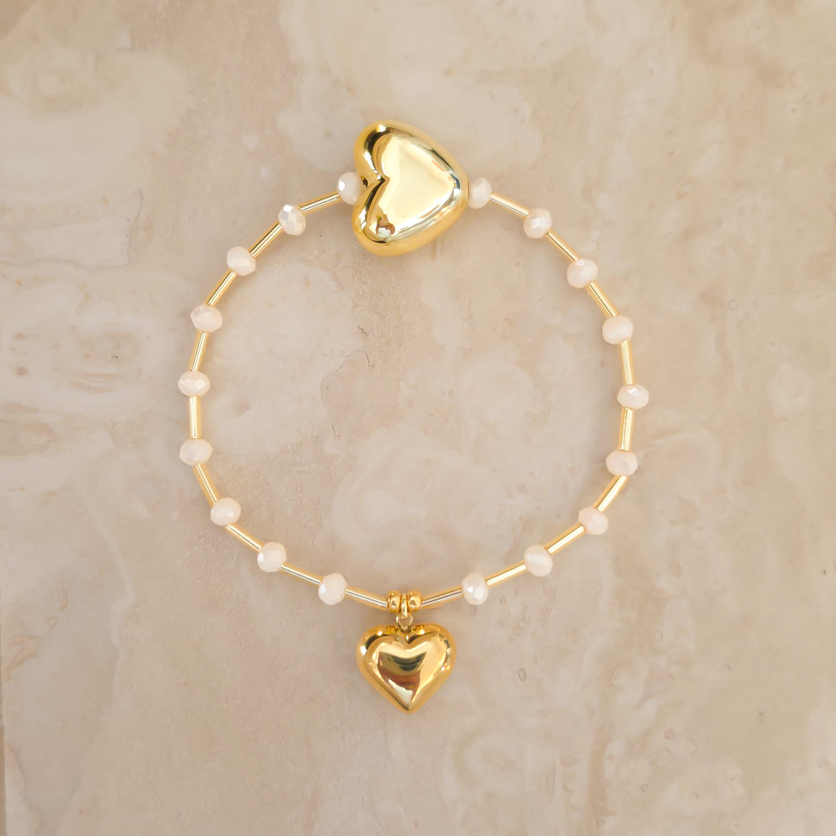White Polka Dot Heart