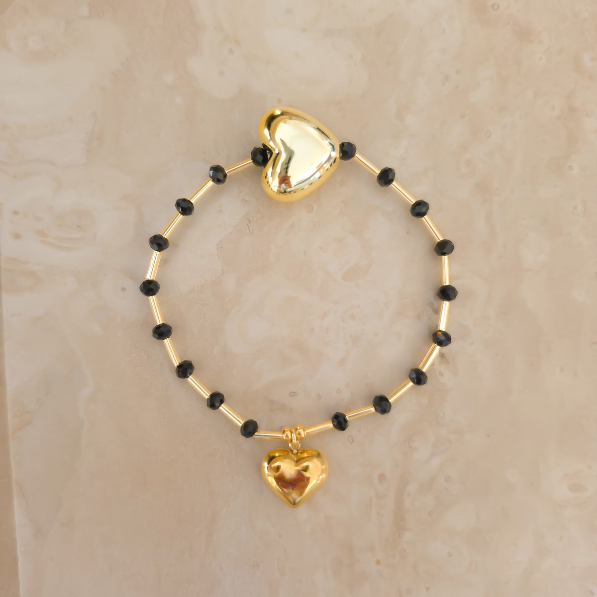 Black Polka Dot Heart