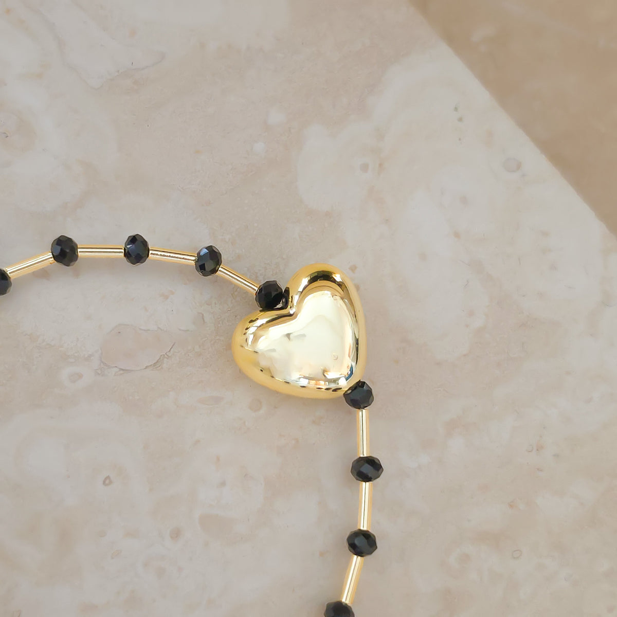 Black Polka Dot Heart