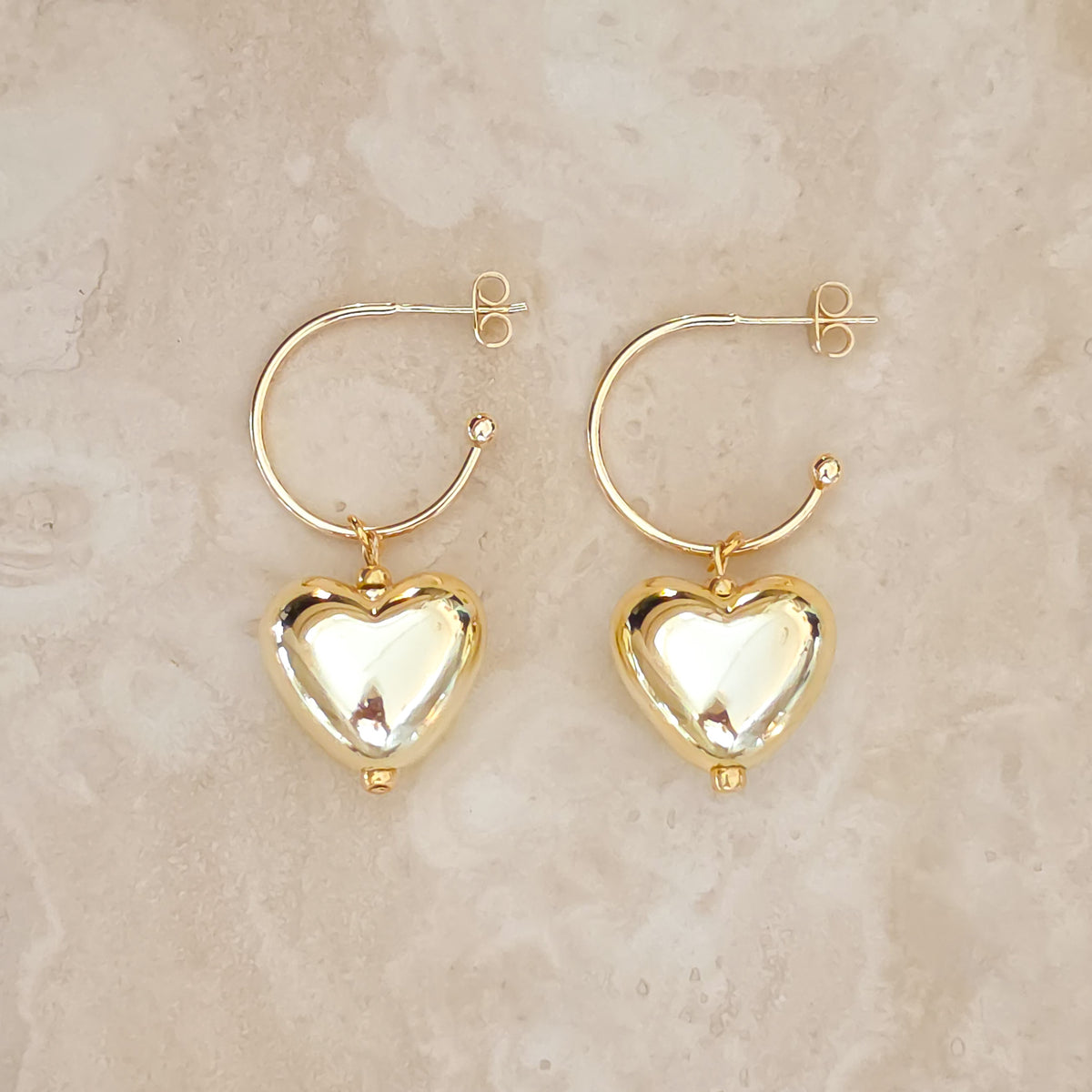 Puff heart hoops