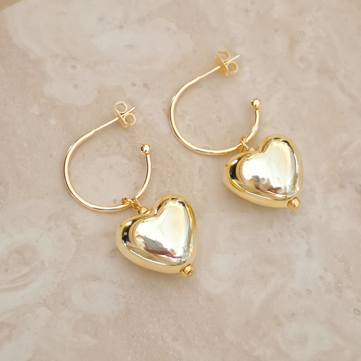 Puff heart hoops