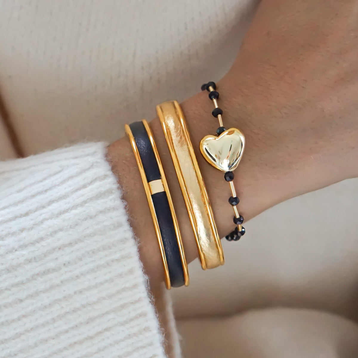 Black Polka Dot Heart