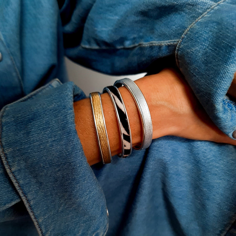 Silver bracelet with Gold