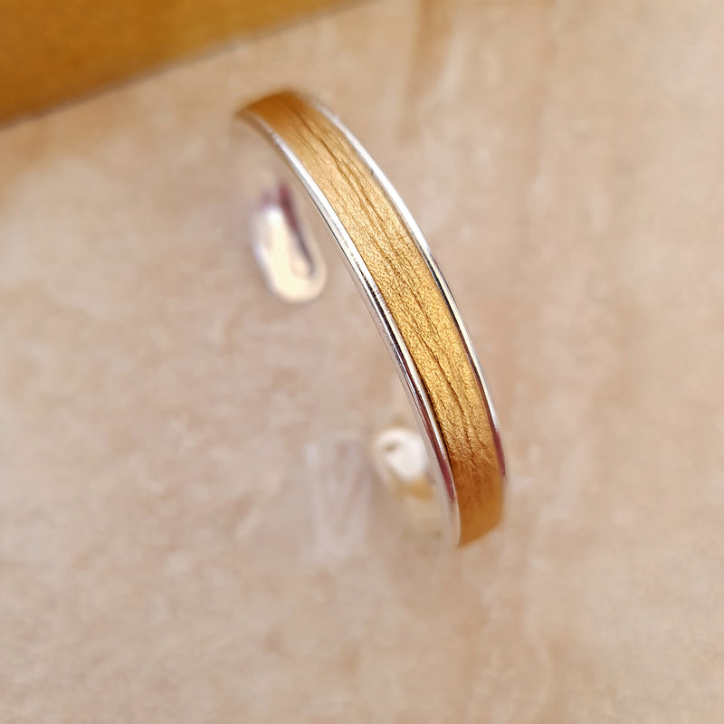 Silver bracelet with Gold